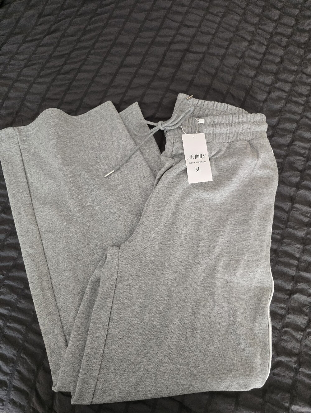 Gray Tie Waist Sweatpants Medium